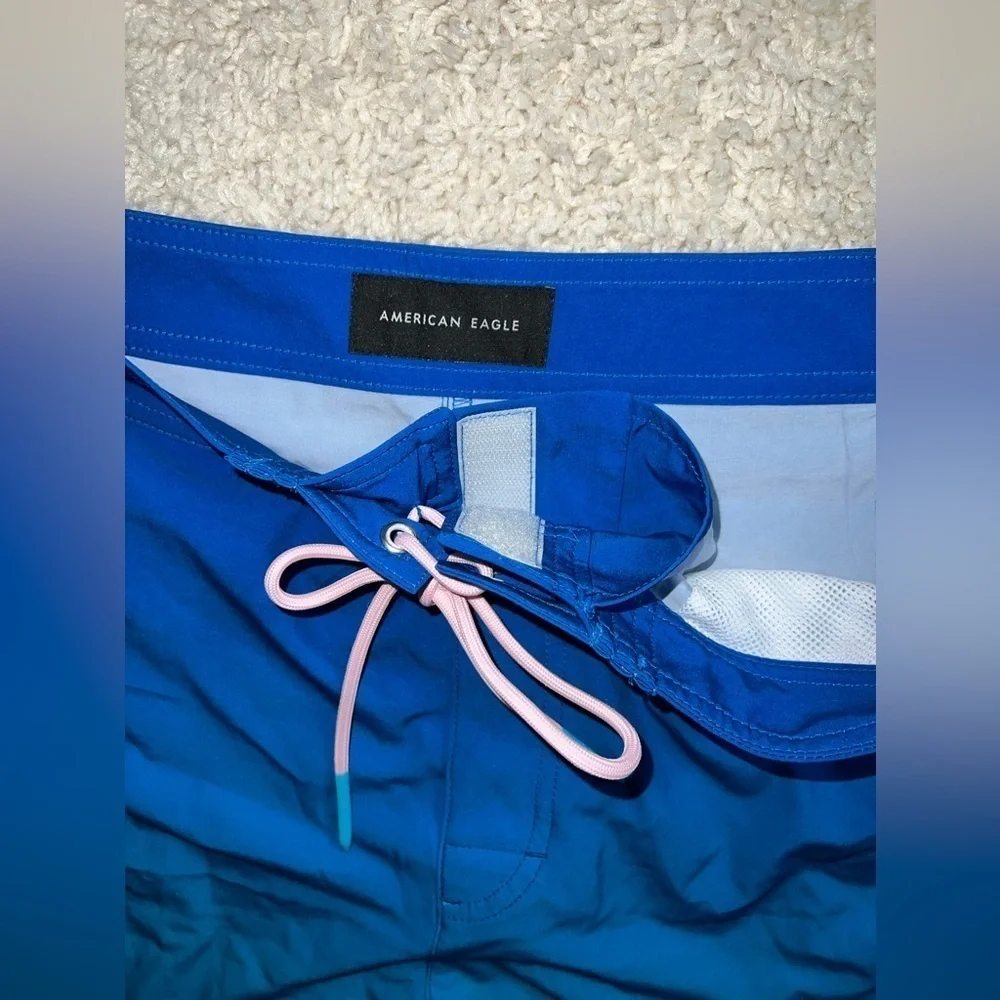 Men's Size Large American Eagle Blue Swim Board Shorts